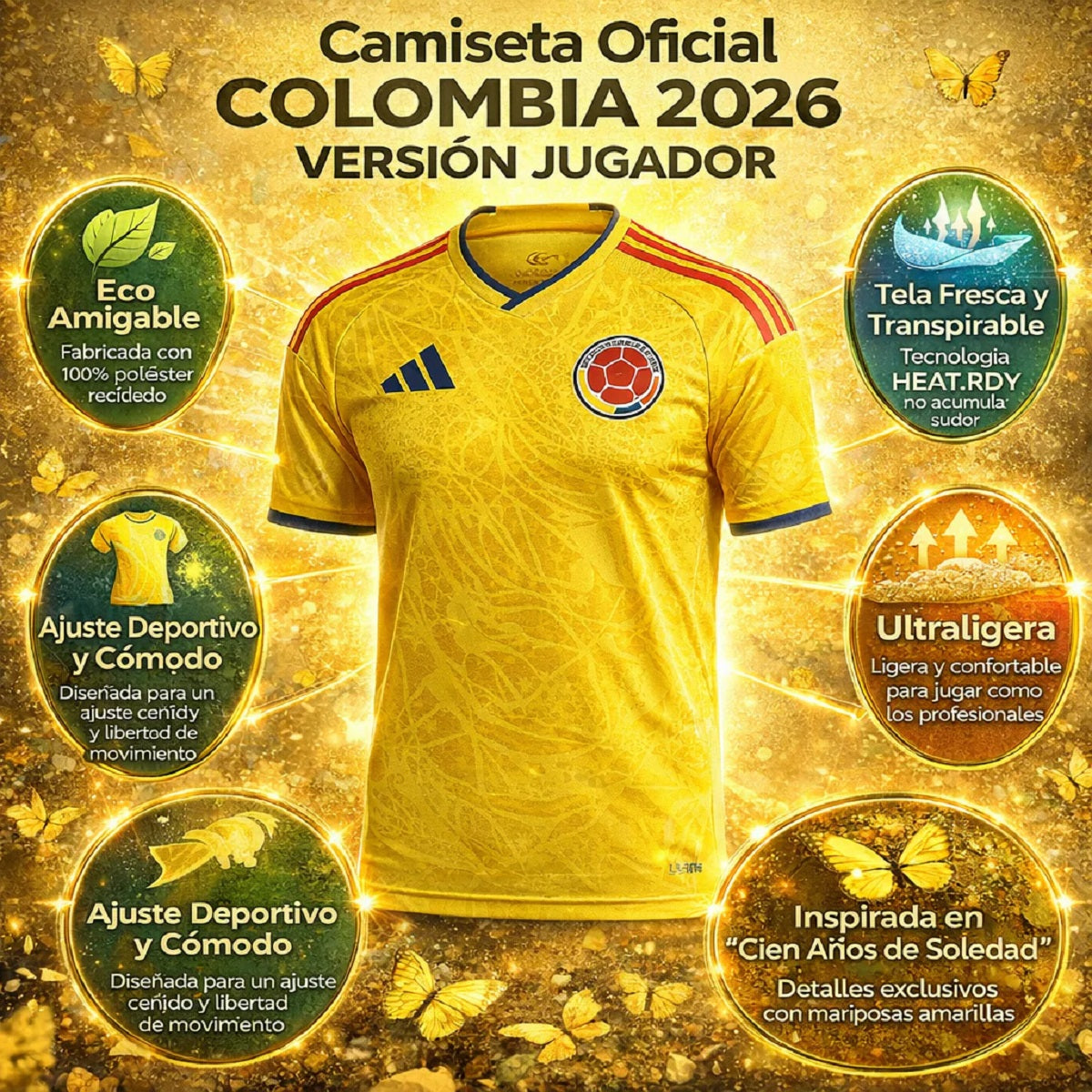 Nueva Camiseta Oficial Selección Colombia 2026